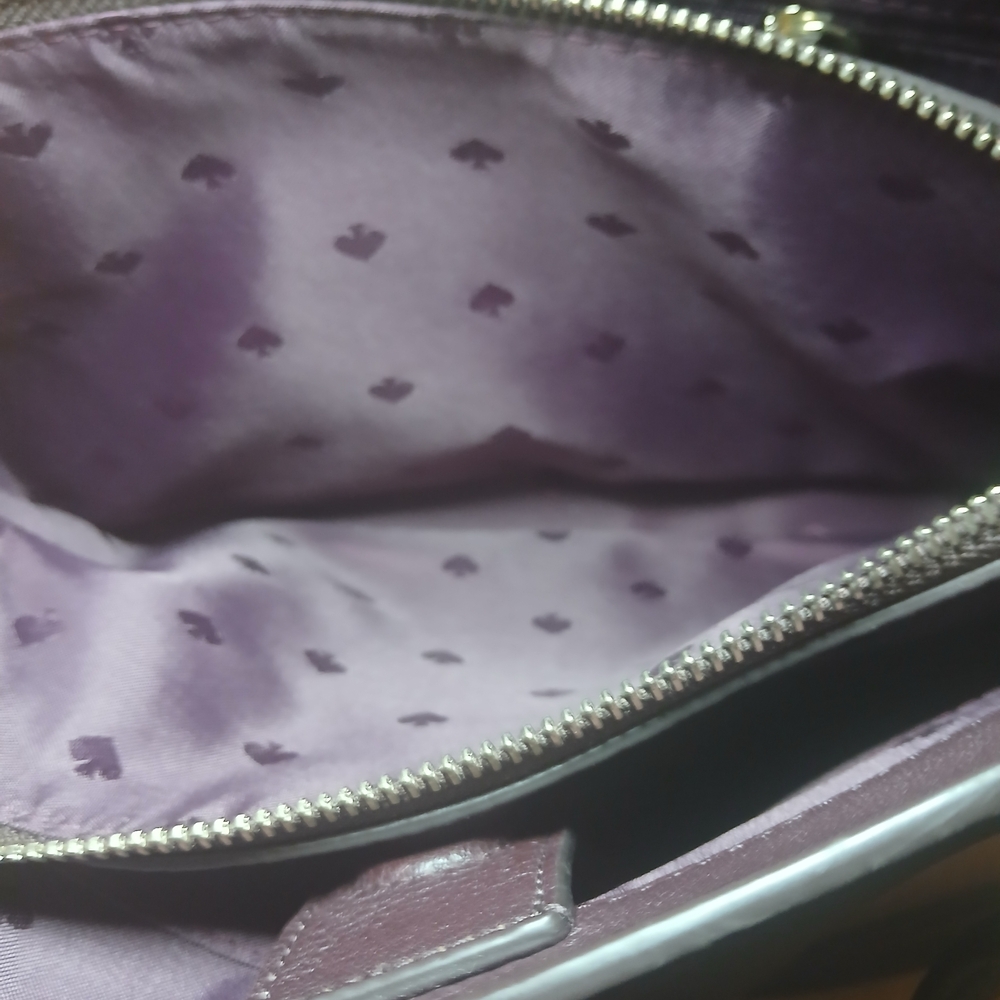 Kate Spade Jackson Medium Triple Compartment Satchel Deep Plum - Picture 6 of 8